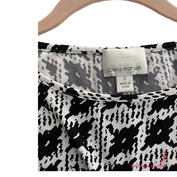 Donna Morgan Black & White Cute dress Size 2 XS - Picture 4 of 9